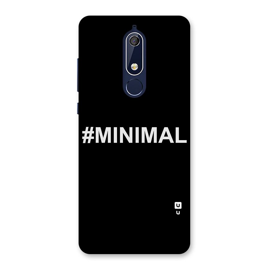 Hashtag Minimal Black Back Case for Nokia 5.1