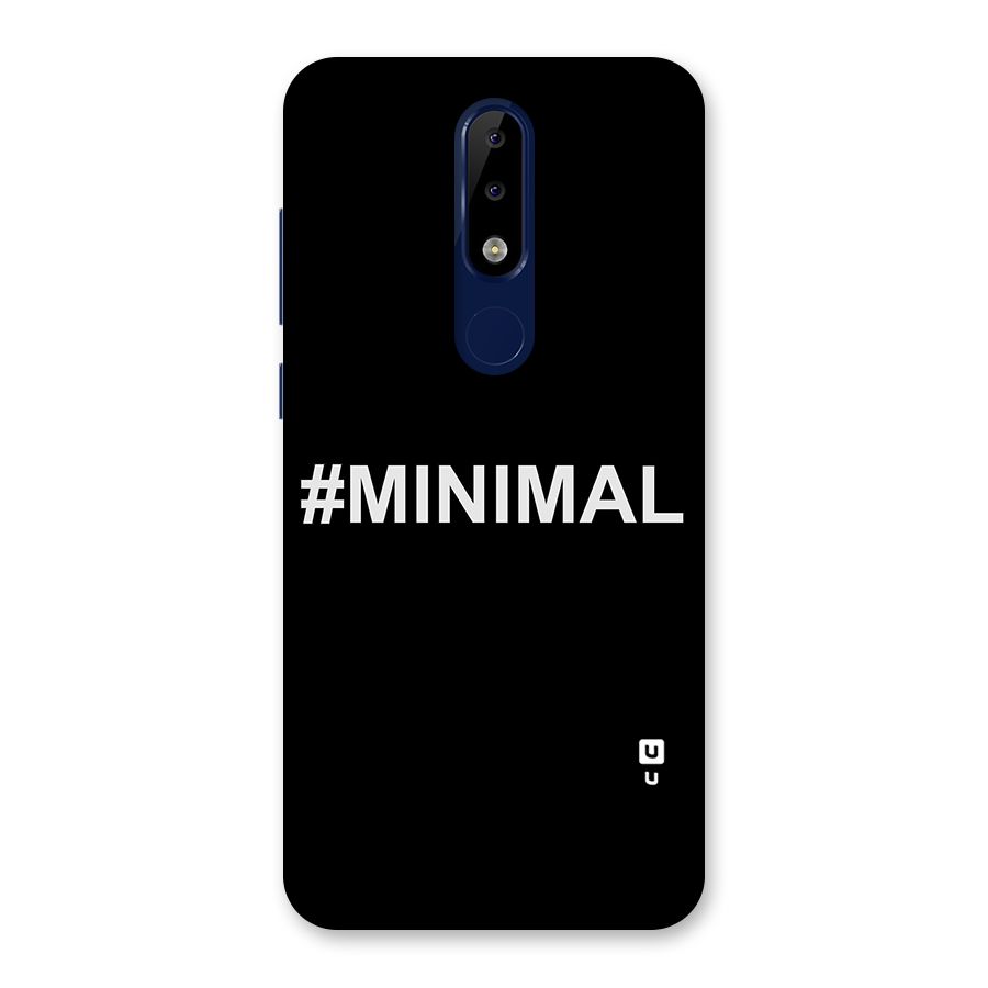Hashtag Minimal Black Back Case for Nokia 5.1 Plus