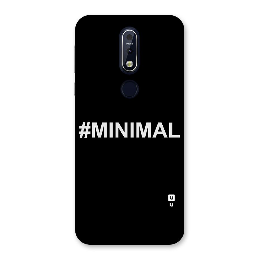 Hashtag Minimal Black Back Case for Nokia 7.1