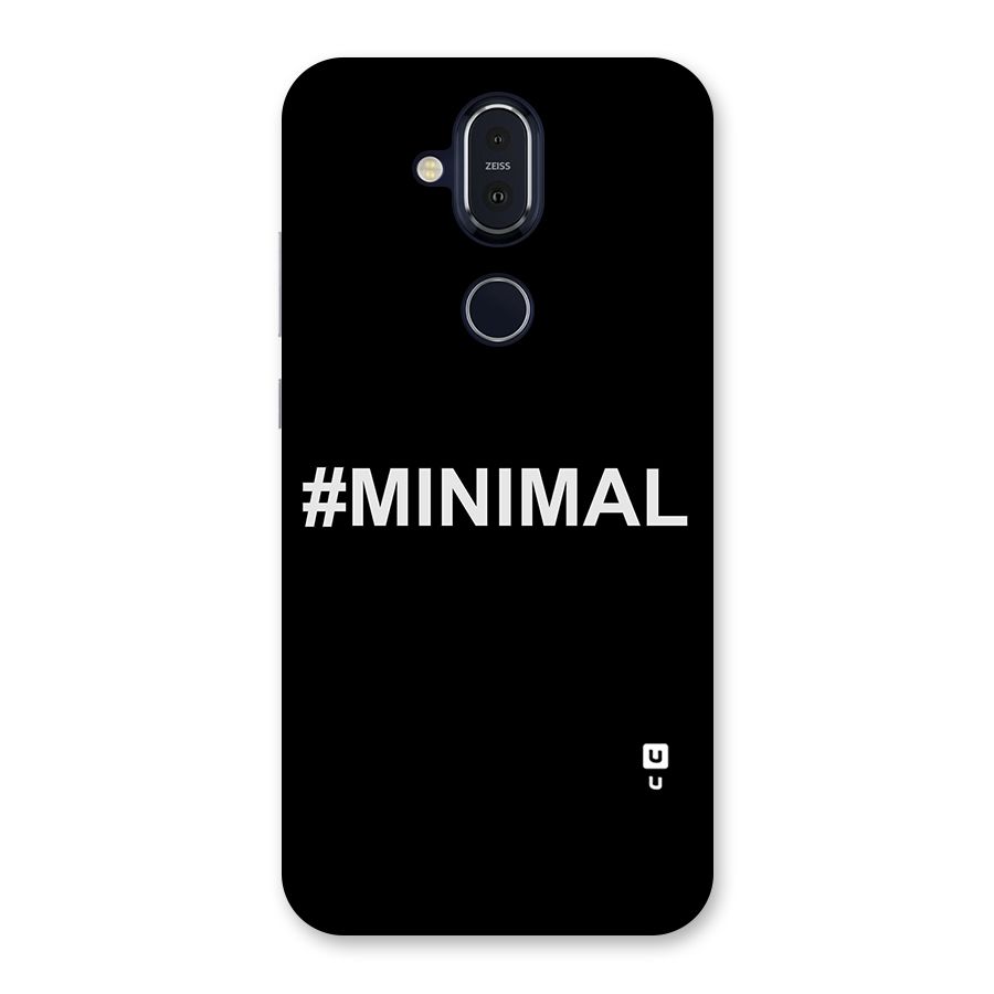 Hashtag Minimal Black Back Case for Nokia 8.1