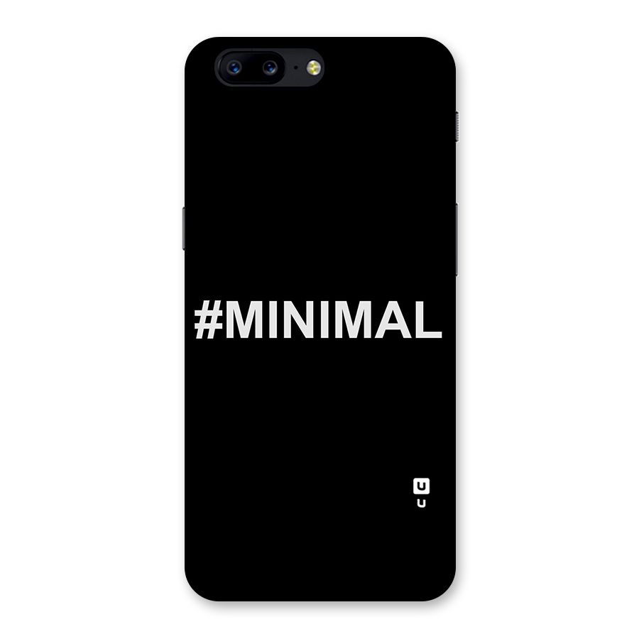 Hashtag Minimal Black Back Case for OnePlus 5