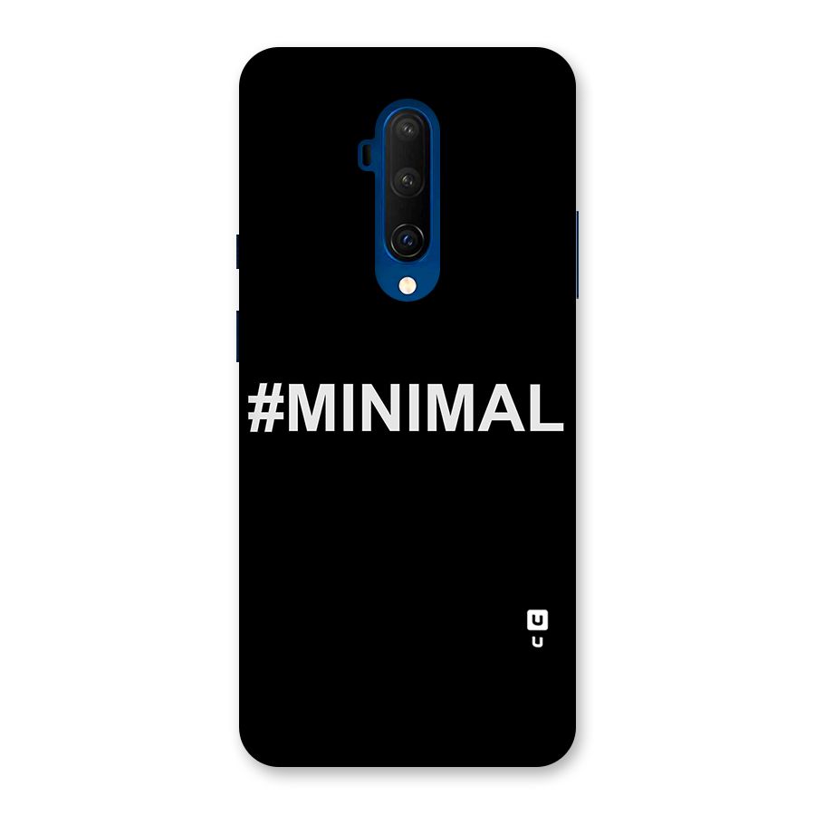 Hashtag Minimal Black Back Case for OnePlus 7T Pro