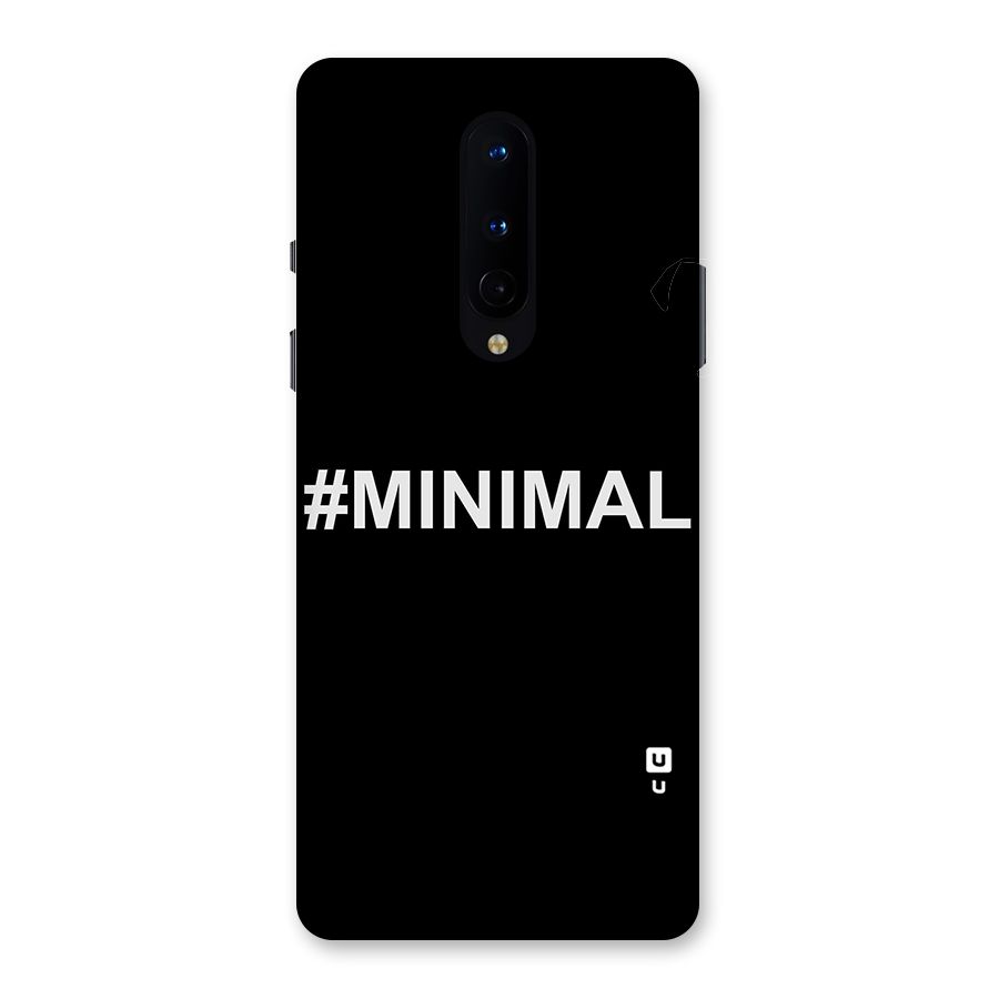 Hashtag Minimal Black Back Case for OnePlus 8