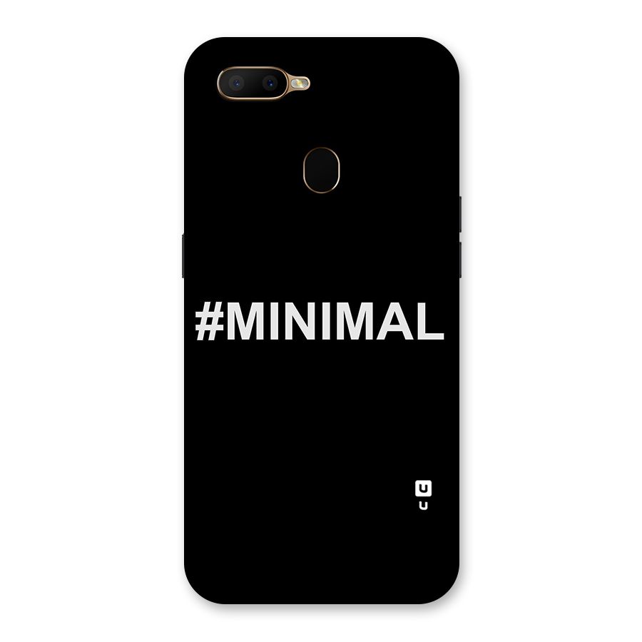 Hashtag Minimal Black Back Case for Oppo A5s
