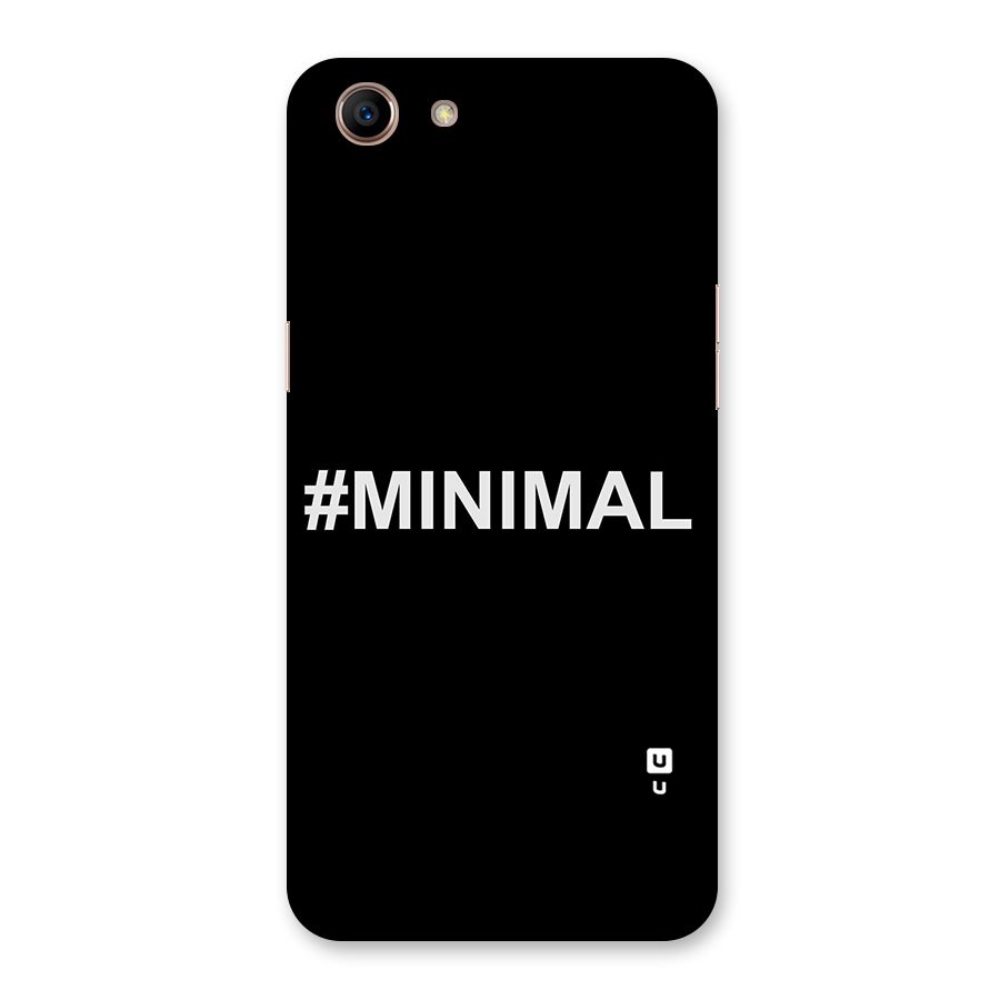Hashtag Minimal Black Back Case for Oppo A83 (2018)