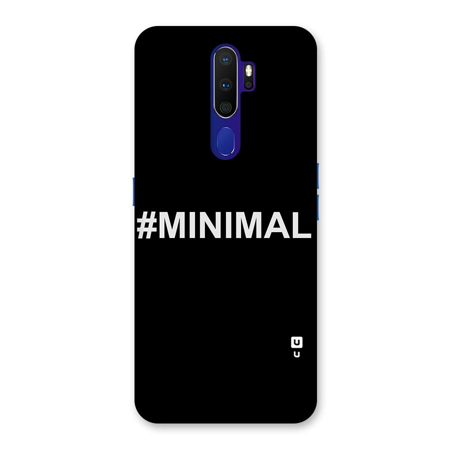 Hashtag Minimal Black Back Case for Oppo A9 (2020)