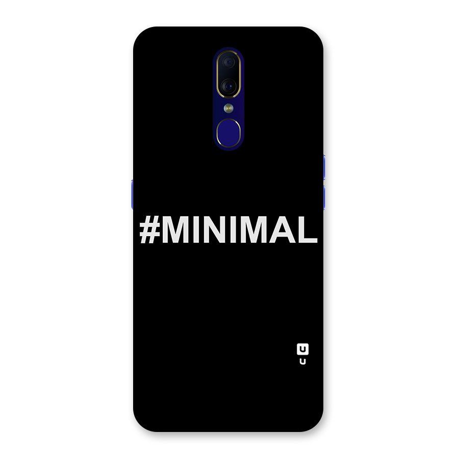 Hashtag Minimal Black Back Case for Oppo F11