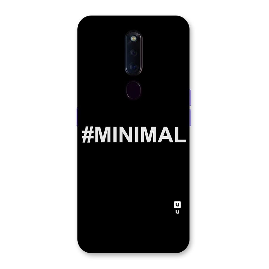 Hashtag Minimal Black Back Case for Oppo F11 Pro