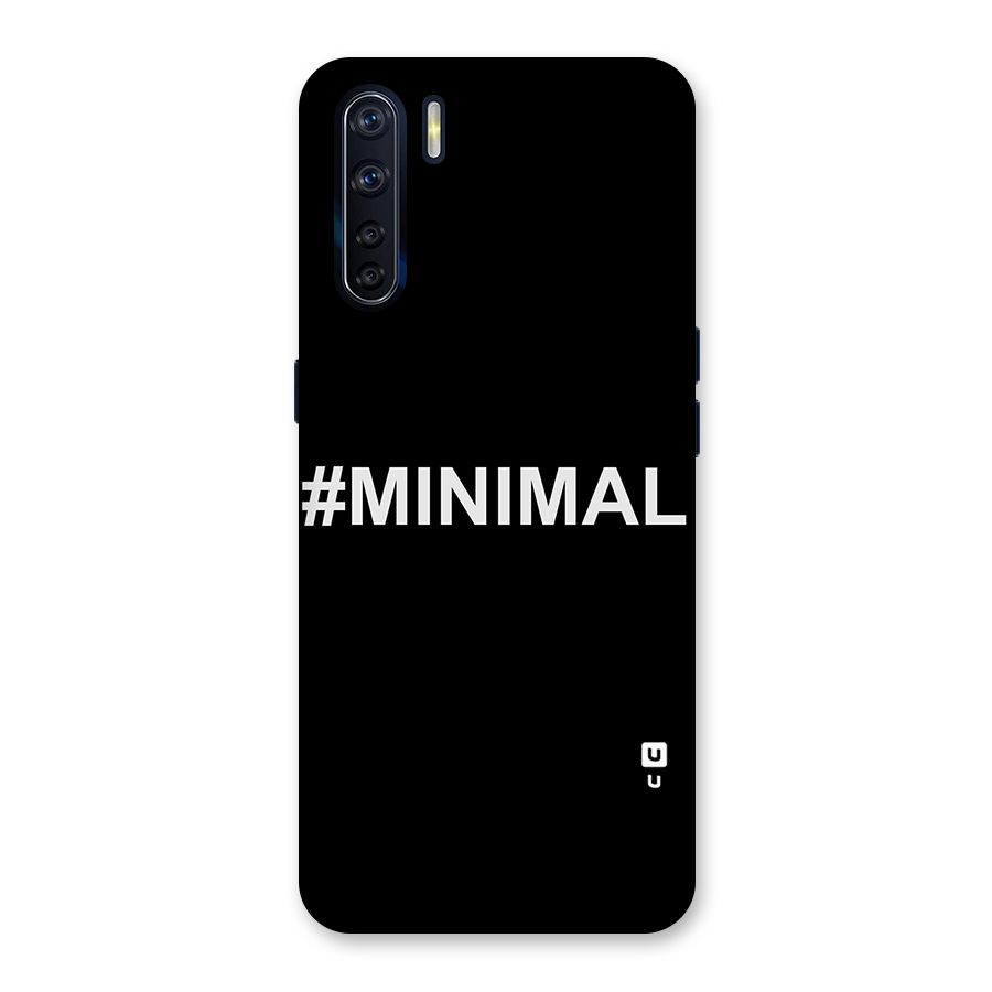 Hashtag Minimal Black Back Case for Oppo F15