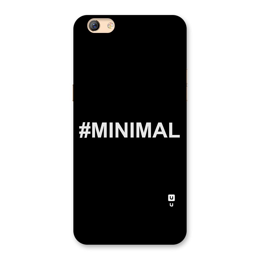 Hashtag Minimal Black Back Case for Oppo F3 Plus