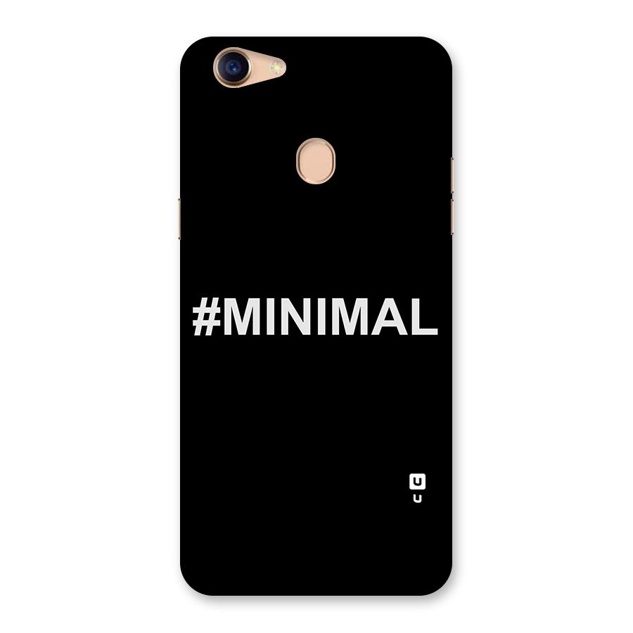 Hashtag Minimal Black Back Case for Oppo F5