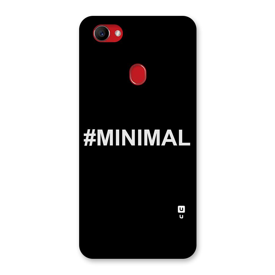 Hashtag Minimal Black Back Case for Oppo F7