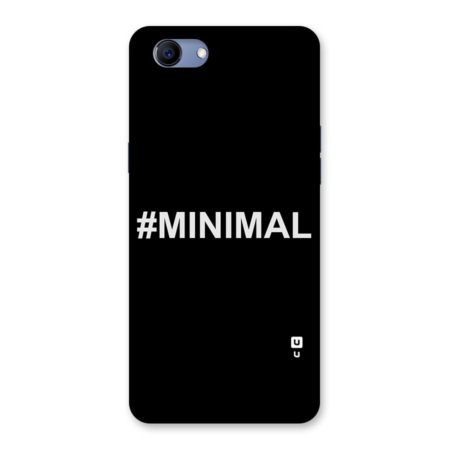 Hashtag Minimal Black Back Case for Oppo Realme 1