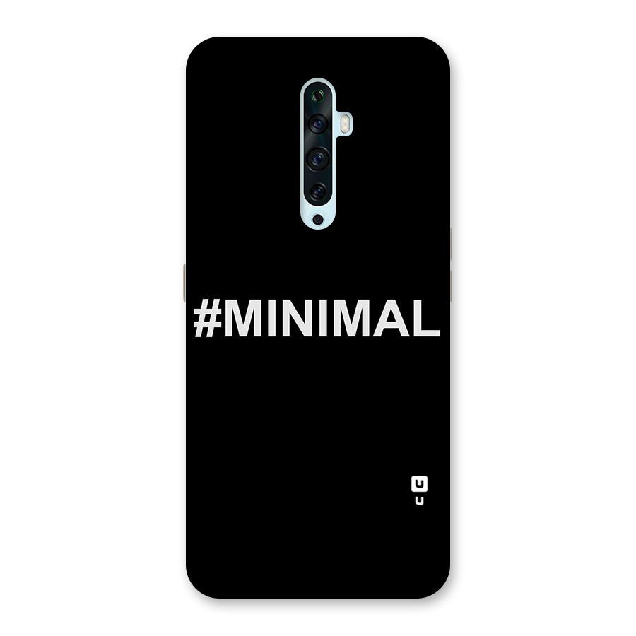 Hashtag Minimal Black Back Case for Oppo Reno2 F