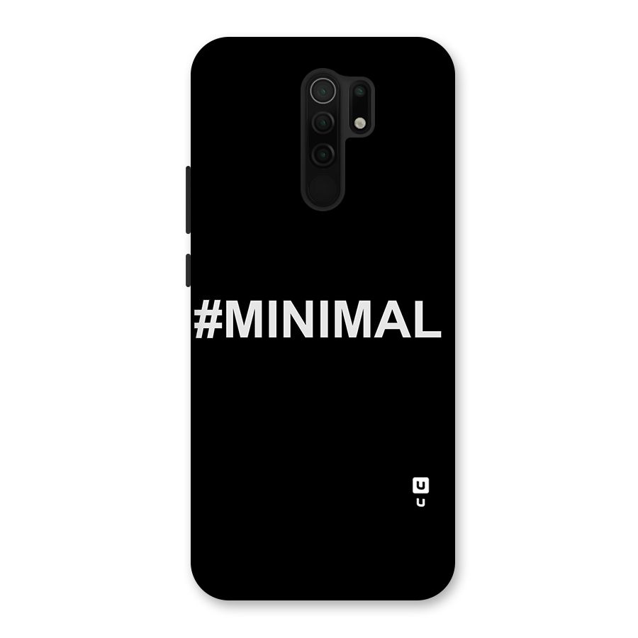 Hashtag Minimal Black Back Case for Poco M2