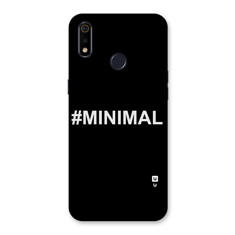 Hashtag Minimal Black Back Case for Realme 3i