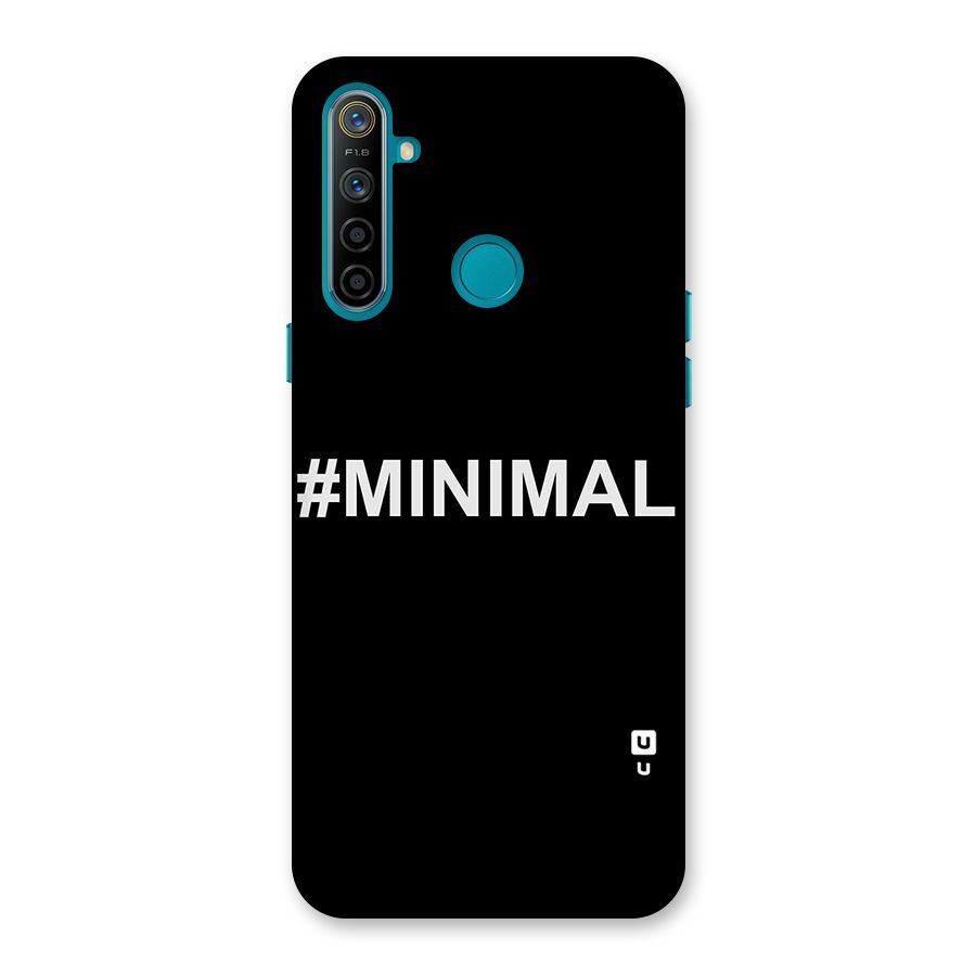 Hashtag Minimal Black Back Case for Realme 5i