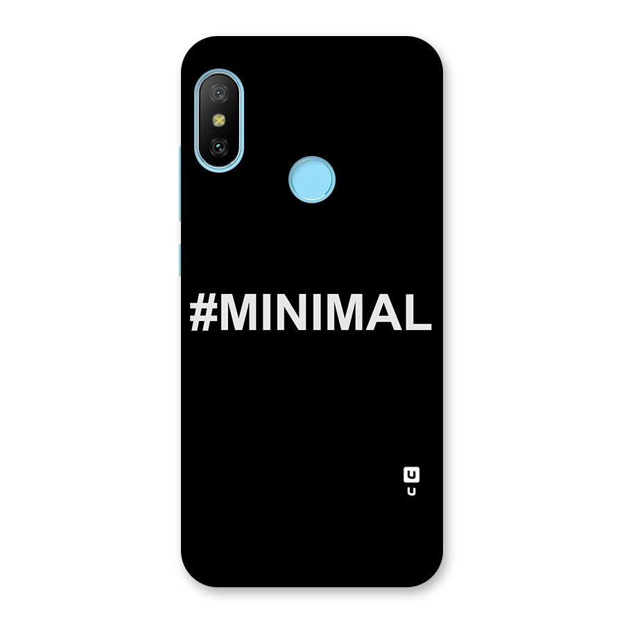 Hashtag Minimal Black Back Case for Redmi 6 Pro