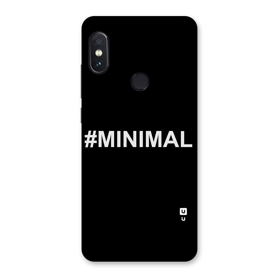 Hashtag Minimal Black Back Case for Redmi Note 5 Pro
