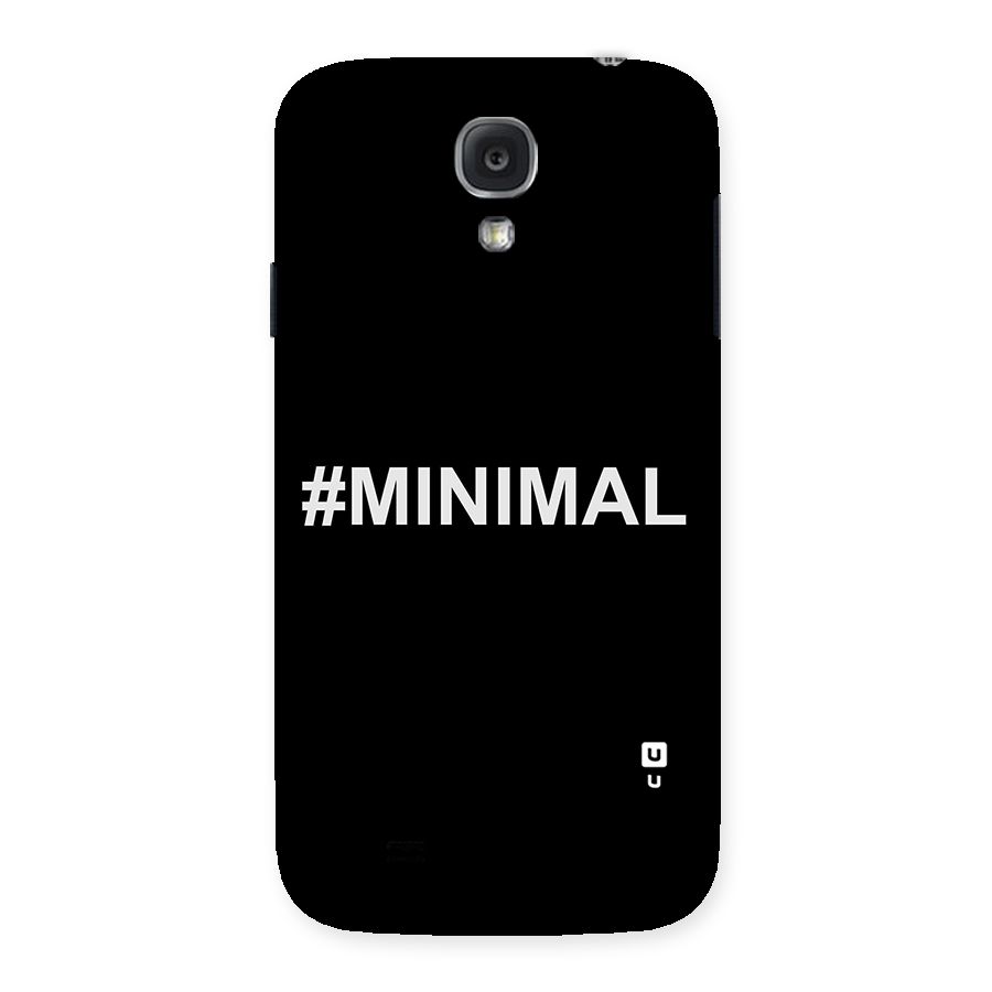 Hashtag Minimal Black Back Case for Samsung Galaxy S4