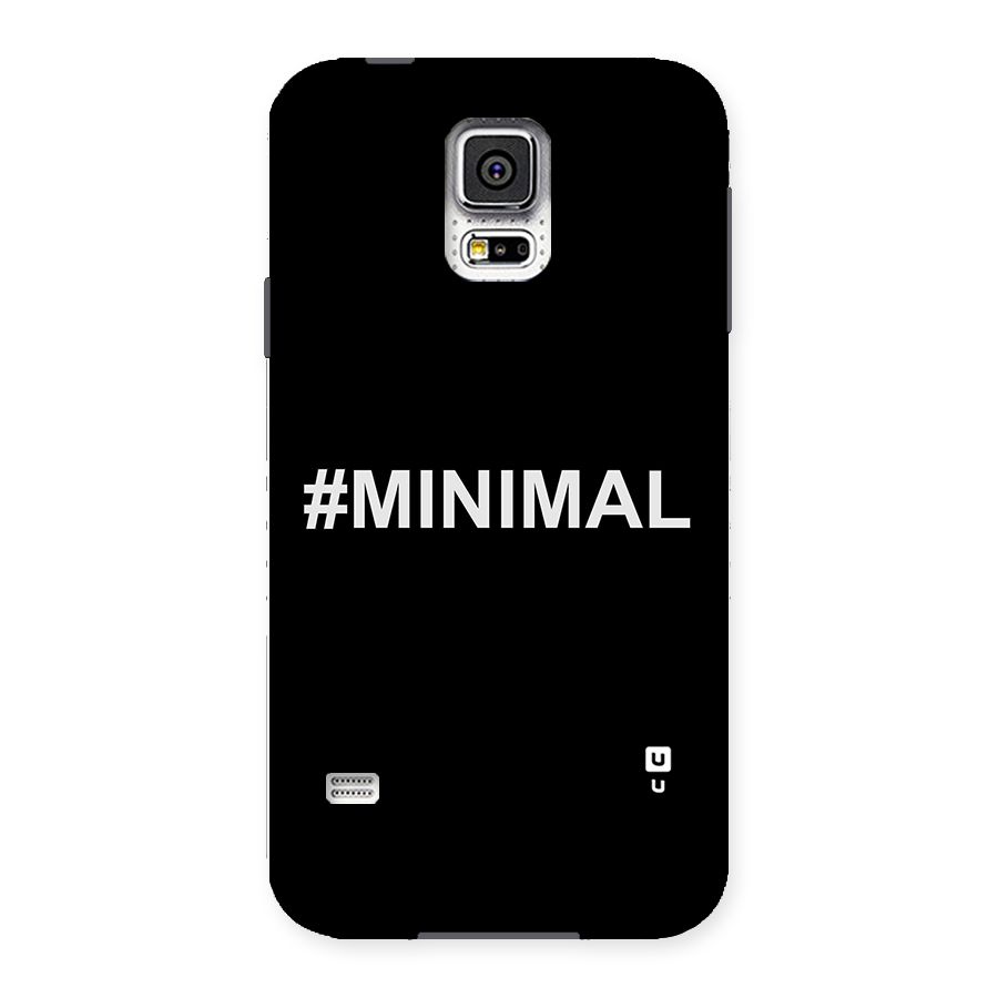 Hashtag Minimal Black Back Case for Samsung Galaxy S5
