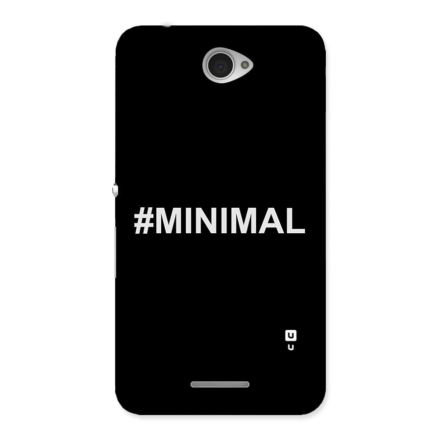 Hashtag Minimal Black Back Case for Sony Xperia E4
