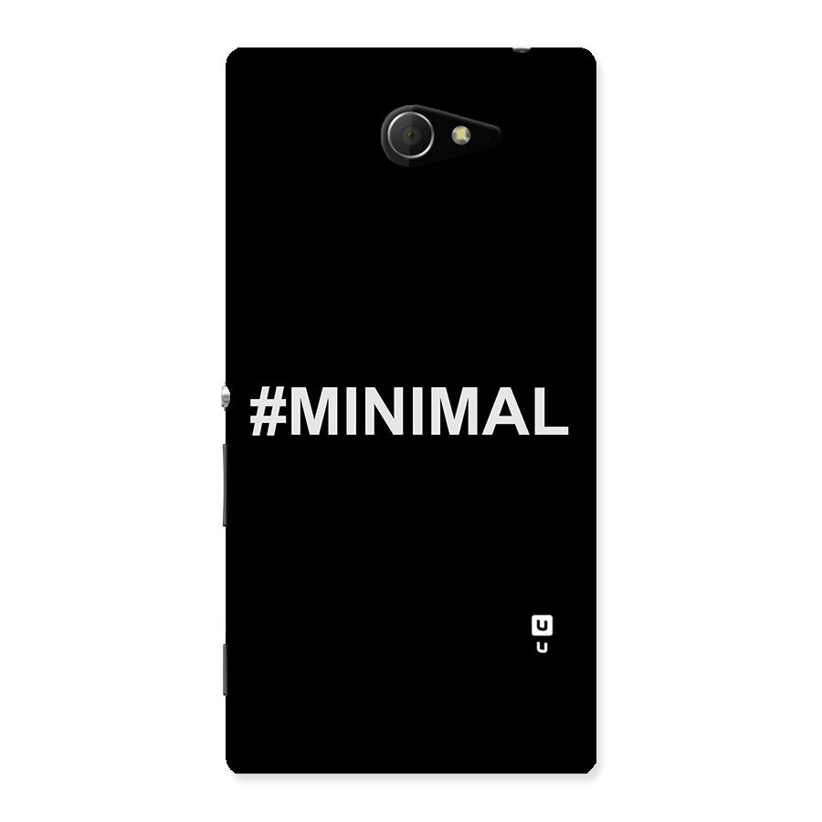 Hashtag Minimal Black Back Case for Sony Xperia M2