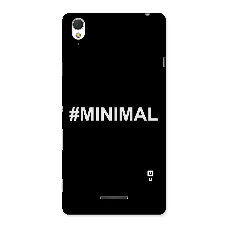 Hashtag Minimal Black Back Case for Sony Xperia T3
