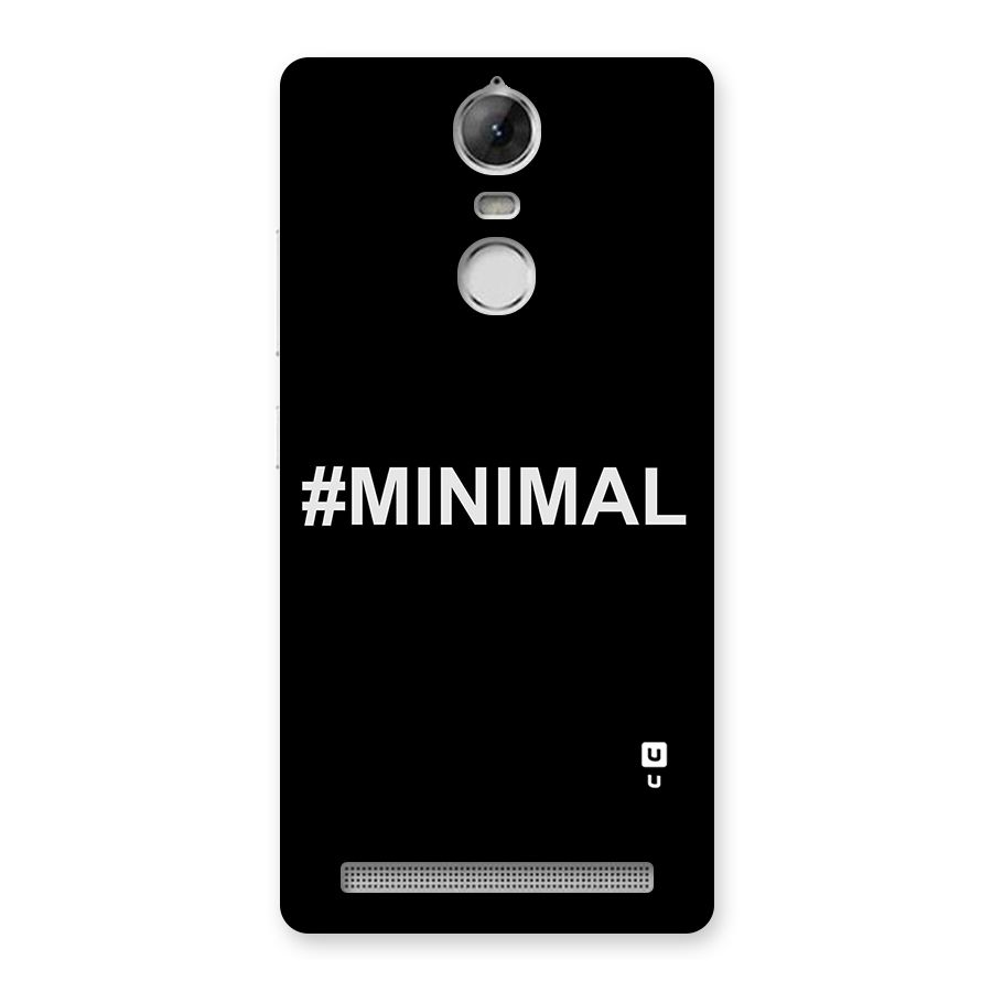 Hashtag Minimal Black Back Case for Vibe K5 Note
