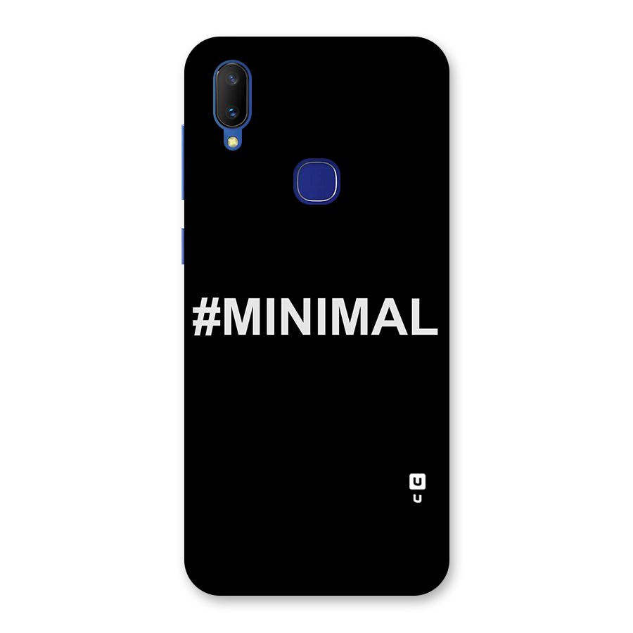 Hashtag Minimal Black Back Case for Vivo V11
