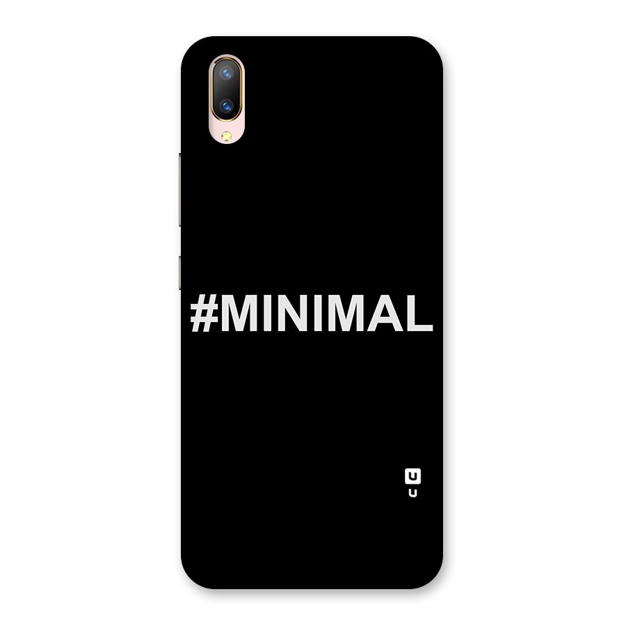 Hashtag Minimal Black Back Case for Vivo V11 Pro