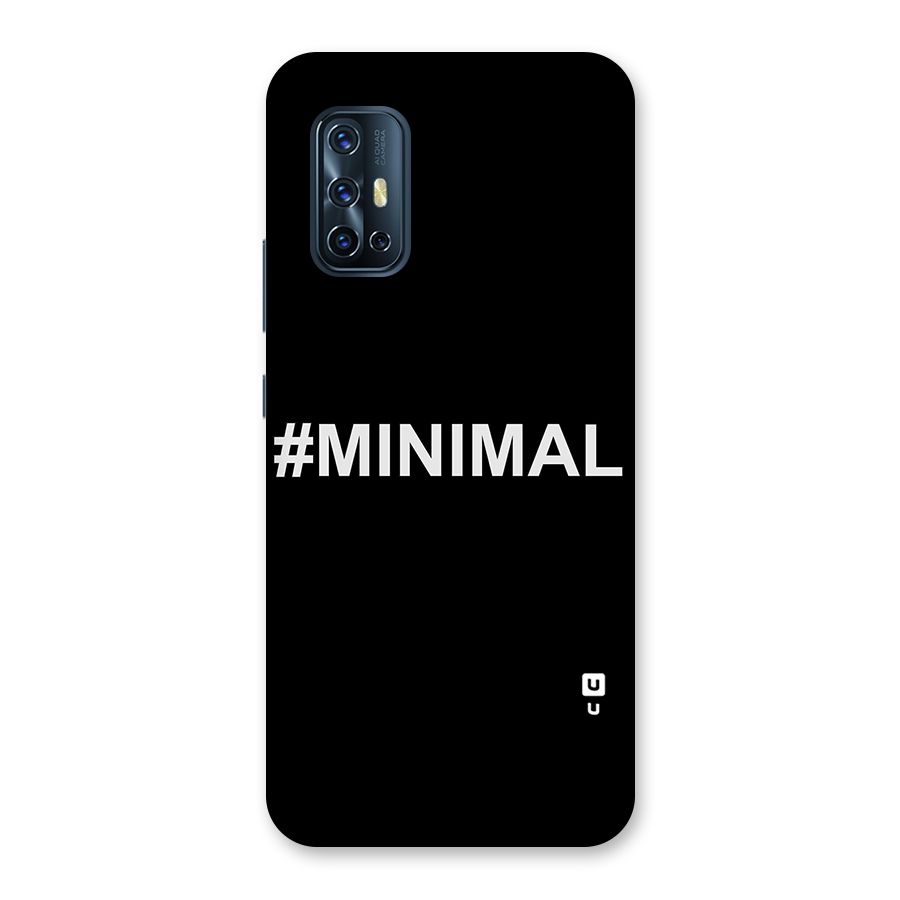 Hashtag Minimal Black Back Case for Vivo V17