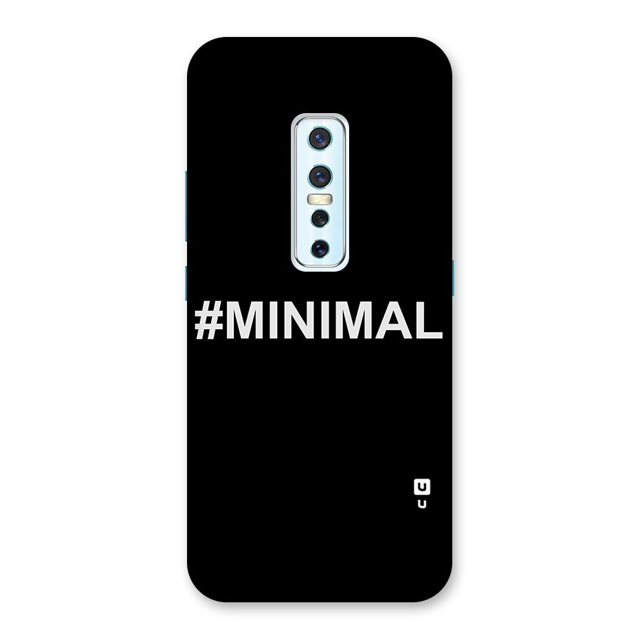 Hashtag Minimal Black Back Case for Vivo V17 Pro