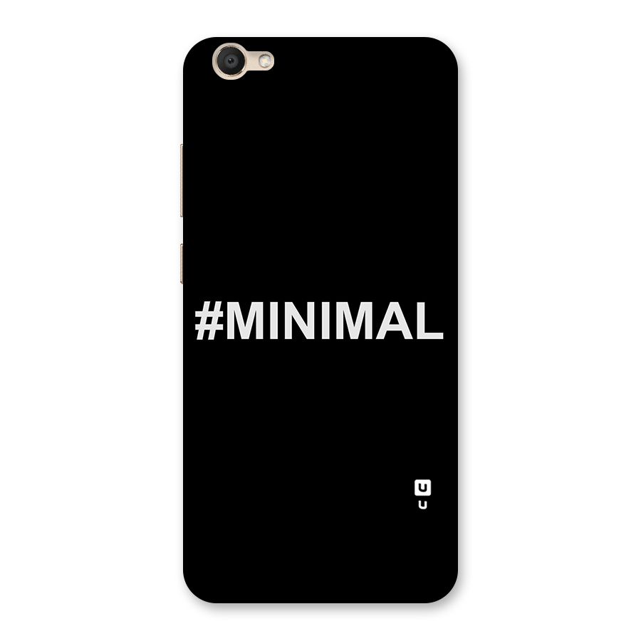 Hashtag Minimal Black Back Case for Vivo V5
