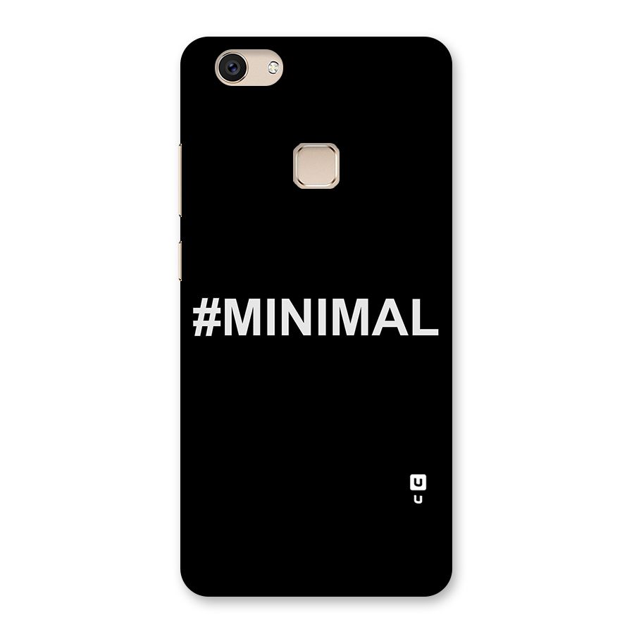 Hashtag Minimal Black Back Case for Vivo V7