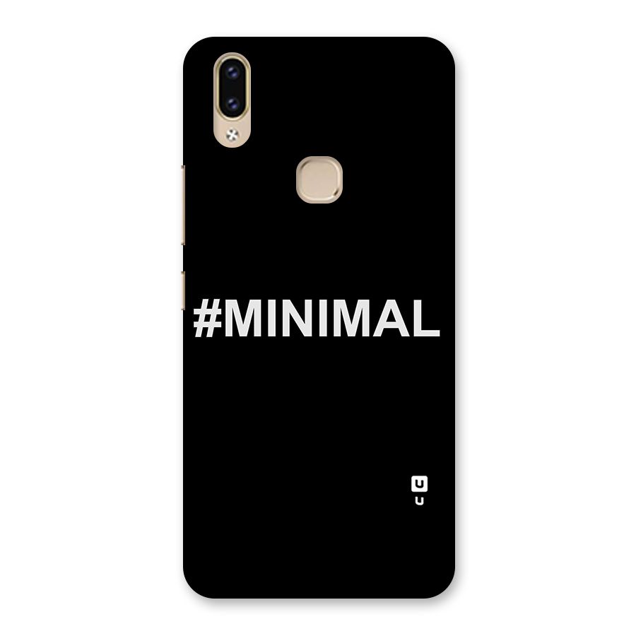 Hashtag Minimal Black Back Case for Vivo V9 Youth
