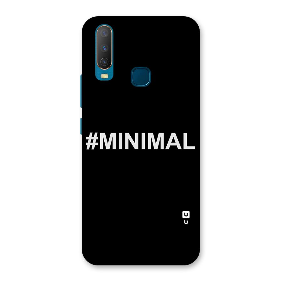 Hashtag Minimal Black Back Case for Vivo Y15