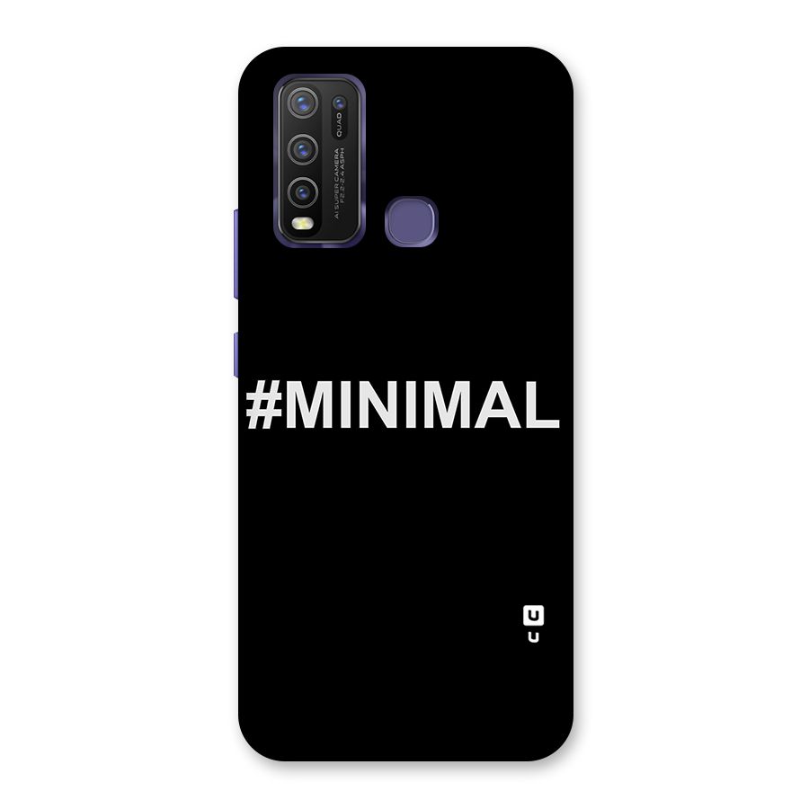 Hashtag Minimal Black Back Case for Vivo Y50