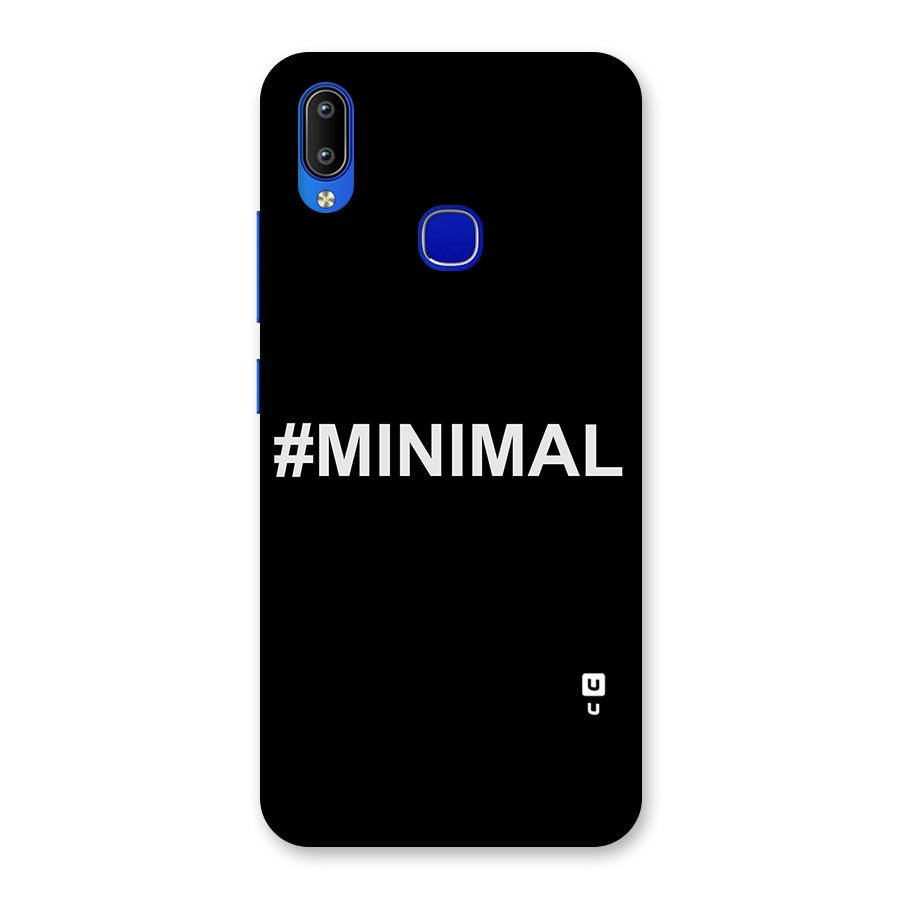 Hashtag Minimal Black Back Case for Vivo Y91