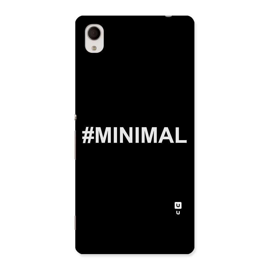 Hashtag Minimal Black Back Case for Xperia M4 Aqua