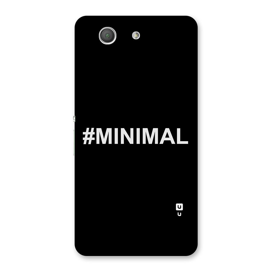Hashtag Minimal Black Back Case for Xperia Z3 Compact