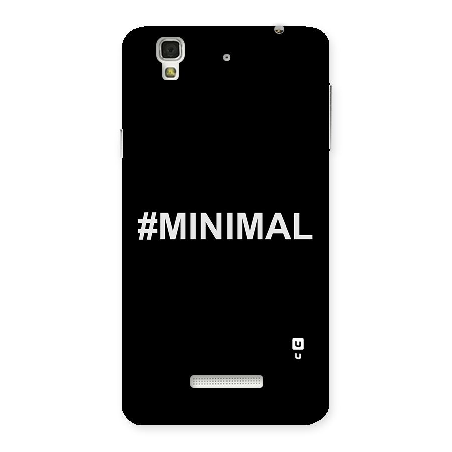 Hashtag Minimal Black Back Case for YU Yureka Plus