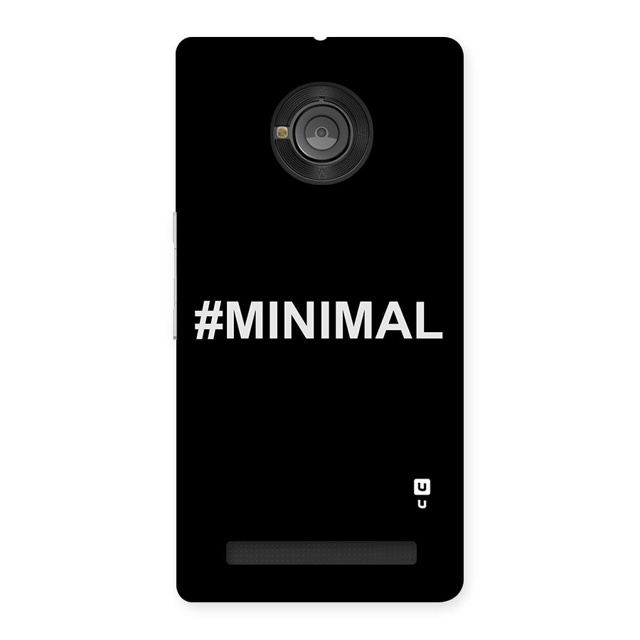 Hashtag Minimal Black Back Case for Yu Yuphoria