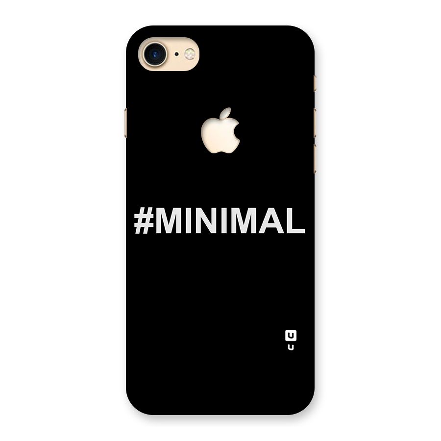 Hashtag Minimal Black Back Case for iPhone 7 Apple Cut
