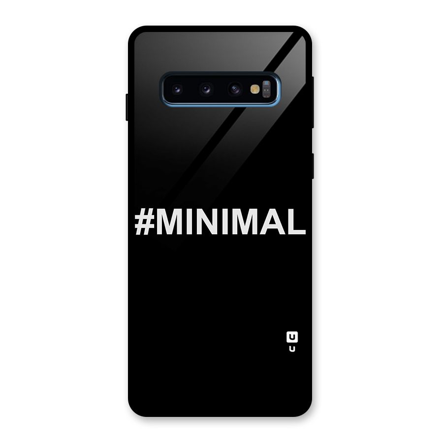 Hashtag Minimal Black Glass Back Case for Galaxy S10
