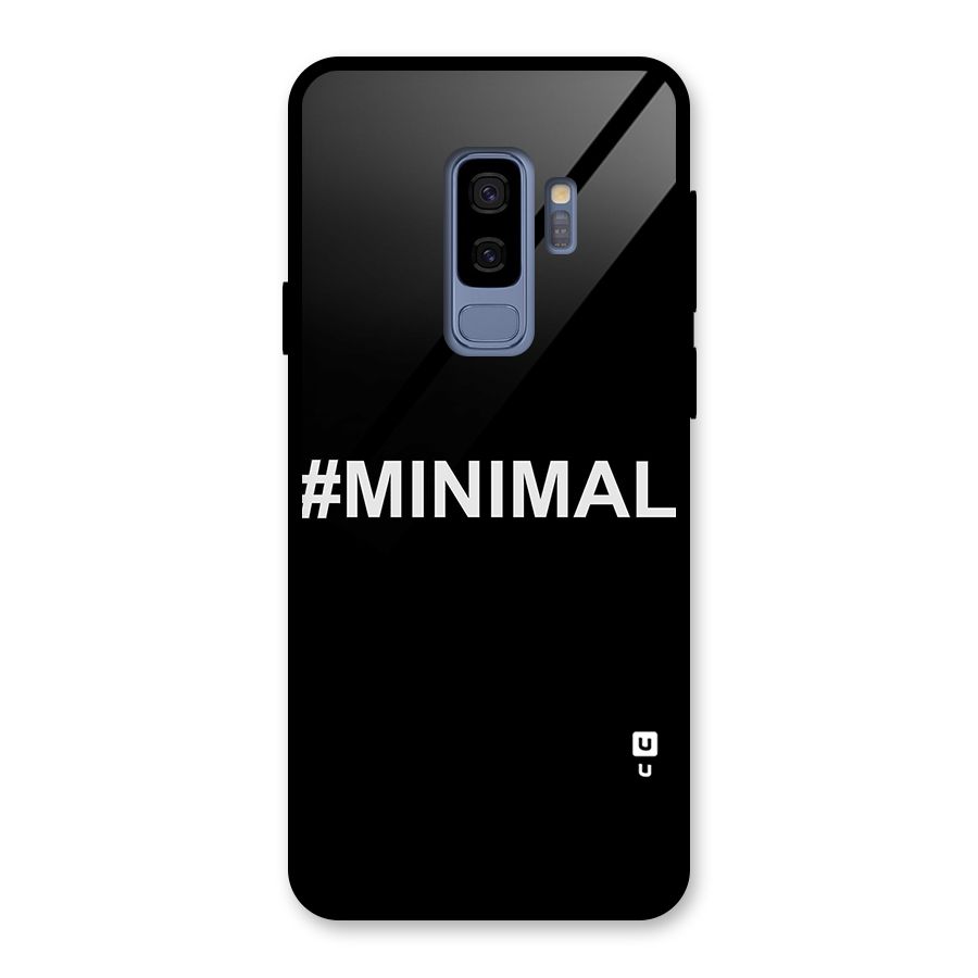 Hashtag Minimal Black Glass Back Case for Galaxy S9 Plus