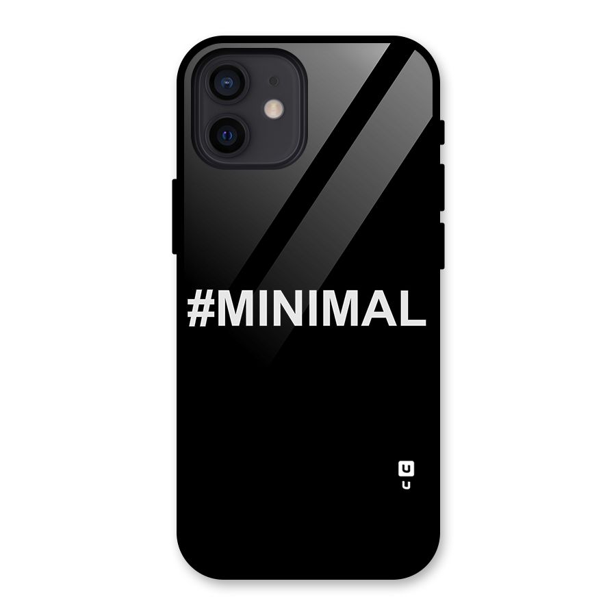 Hashtag Minimal Black Glass Back Case for iPhone 12