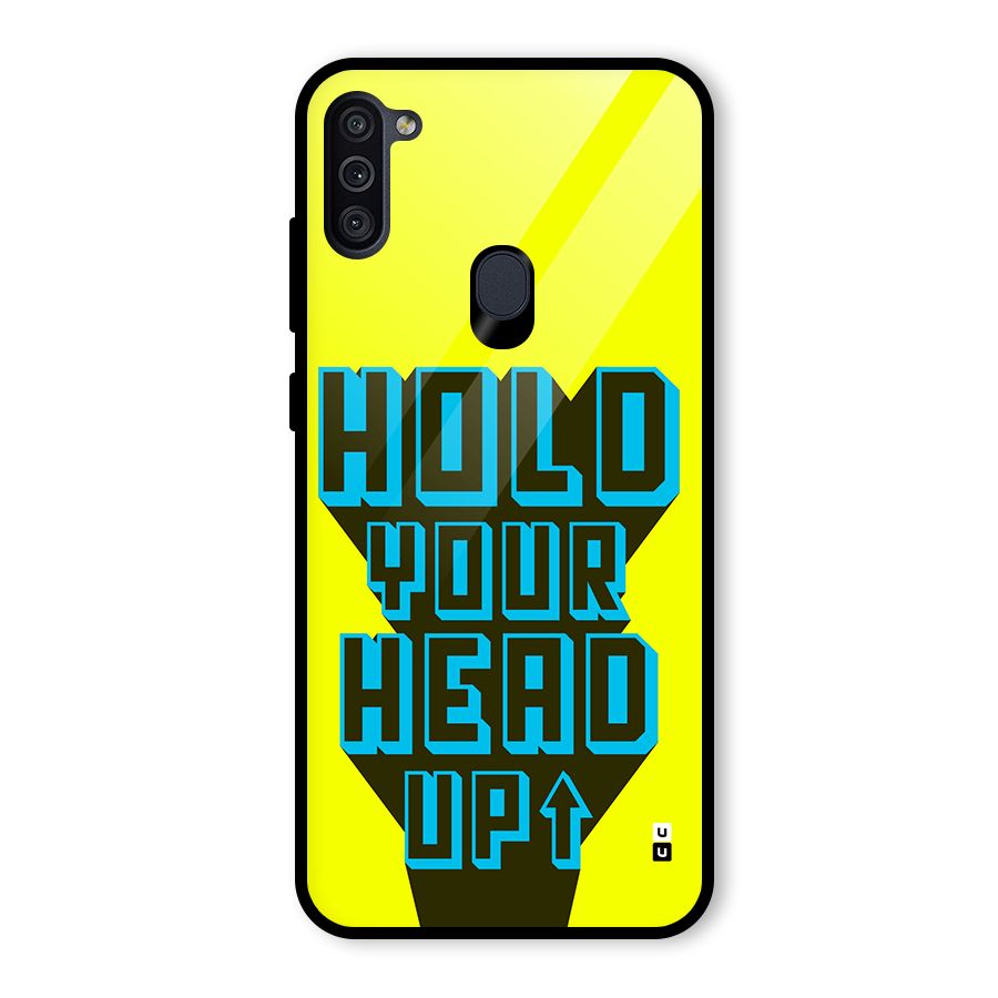 Head Up Glass Back Case for Galaxy M11