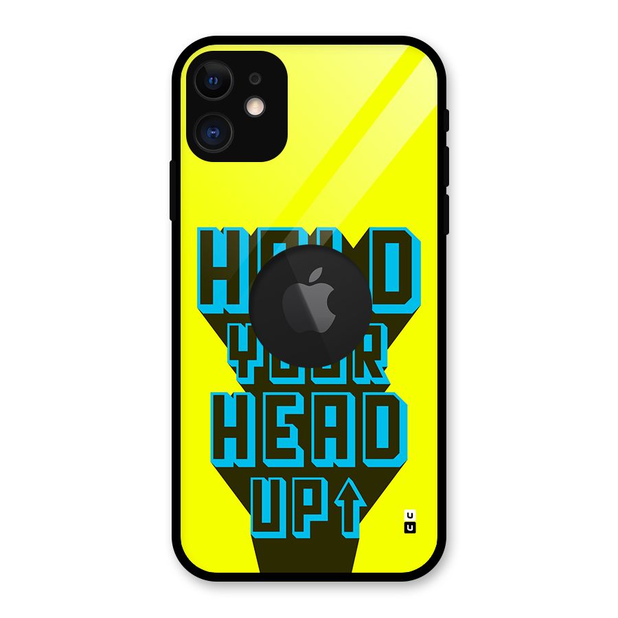 Head Up Glass Back Case for iPhone 11 Logo Cut