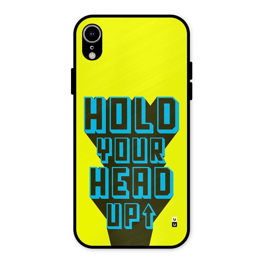 Head Up Metal Back Case for iPhone XR